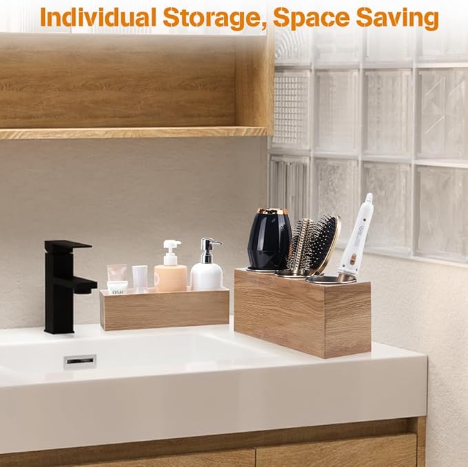 GFWARE Hair Tool Organizer - Bathroom Vanity Organizers and Storage, Hair Styling Accessories Hot Tools Organizer Hair Dryer,