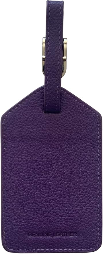 Personalized Monogrammed Leather Luggage Tags - 2 Pack