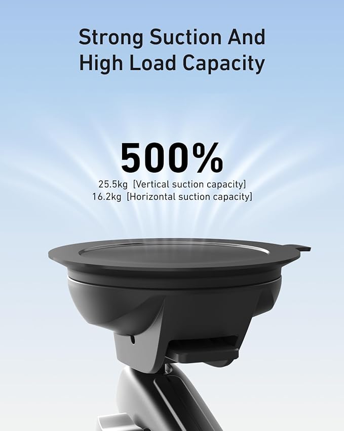 TELESIN Aluminum Suction Cup Car Mount Windshield Window Dashboard Holder with Phone Clip for GoPro Max Mini Hero 13 12 11 10 9 Insta360 X4 X5 DJI Action 4 5pro 6 OSMO 360 Nano iPhone Android AKASO