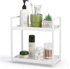Anyoifax Bathroom Counter Organizer 2 Tier Vanity Storage Countertop Shelf Makeup Organizer Perfume Tray Skincare Holder for 
