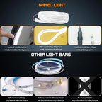 Car LED Strip Light For Trunk, 79Inch IP67 Silicone Waterproof Neon Light Strip Embedded, Flexible Cutting Universal Auto Interior Lights(Warm White)