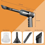 YUNYILAN Wireless Handheld Car Vacuum Cleaner High Power Rechargeable Household Mini Vacuum, Vacuum for Desk, Home and Office