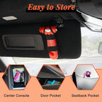 SENSEN Window Breaker Seatbelt Cutter, Car Emergency Escape Tool to Break Glass, Safety Hammer, 3-in-1, 2 Pack, Orange