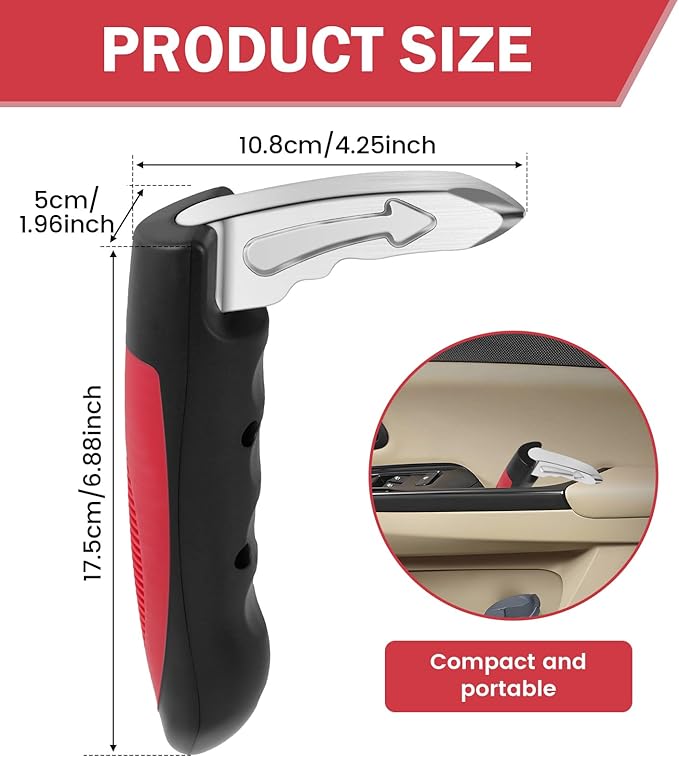Car Handle Assist for Elderly, 2 Pack Handicap Car Door Assist Handle 3 in 1 Multifunction Portable Car Assist Handle for Saf