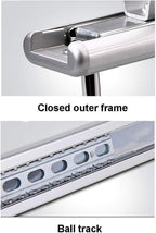 Heavy Duty Hanger Closet Clothes Rail,Extendable Coat Hanger with Sliding Rail,Organizer Rack for Wardrobe -9.7in,12.1in,14in