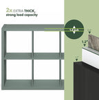 Furinno Cubicle Book Shelf, 6-Cube Bookshelf, Extra Thick Frame Horizontally & Vertically Reversible Bookcase with Open Back,