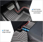 Powerty Floor Mats for 2019-2024 2025 Toyota RAV4 Accessories All Weather Floor Liner 3D TPO 1st & 2nd Row Floor Mat Heavy-Duty Floor Liners(FIT All Models)