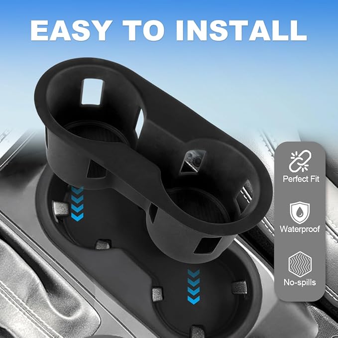 Cup Holder Protector Insert Custom for 2021-2025 Ford Bronco Accessories Silicone Center Console Oversized Cup Holder Storage