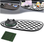Multifunctional Car Anti Slip Pad, Multifunctional Rotatable Phone Holder Car DashboardMat with Temporary Parking Number, Aut
