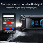 Tire Inflator Portable Air Compressor Portable Air Pump Cordless Bike Pump with Digital Dual Values Display 150 PSI Car Tires Pump with LED Lights Air Pump