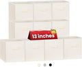 Criusia Large Storage Cubes, 13 Inch Cube Storage Bins for Shelves Closet Nursery Bedroom - 10 Pack Collapsible Storage Baske