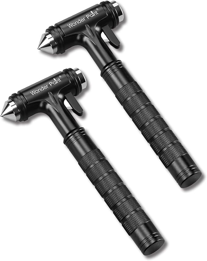 Car Window Breaker, Automotive Safety Hammer with Seatbelt Cutter, 3-in-1 Emergecy Escape Tool Car Metal Window Breaker Seatb