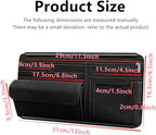 Car Sun Visor Organizer Glasses Case Storage Pocket Organizer with Multi-Pocket Net Zipper Pouch Sunglass Holder for Car Truck SUV (Black)