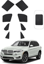 Front Side Half Window Shade Foldable Custom Fit for BMW X5 2013-2018 Car Window Shades for Side Window Sun Shade UV Protection Heat Insulation for Camping Sleeping 8PCS