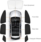 KUST Car Window Shades for BMW X3 2025-2026 Windshield Sun Shade Side Window Cover UV Block Privacy Protection X3 Accessories for Camping Blackout Rear Back Full Set 7PCS
