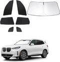 Windshield Sun Shade Car Windshield Foldable Full Windows Coverage Custom Fit for BMW X3 2025 2026 Accessories Car Window Shades Block Sun UV Rays 7PCS