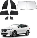 Windshield Sun Shade Car Windshield Foldable Full Windows Coverage Custom Fit for BMW X3 2025 2026 Accessories Car Window Shades Block Sun UV Rays 7PCS