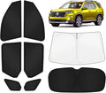 KUST Car Window Shades for Honda Pilot 2023-2025 2026 Windshield Sun Shade Side Window Cover UV Block Privacy Protection Accessories for Camping Blackout Rear Back Full Set 8PCS