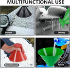 4 Pcs Ice Scrapers for Car Windshield, Magical Ice Snow Scrapers,Multifunctional Funnel Ice Scrapers for Car Windshield