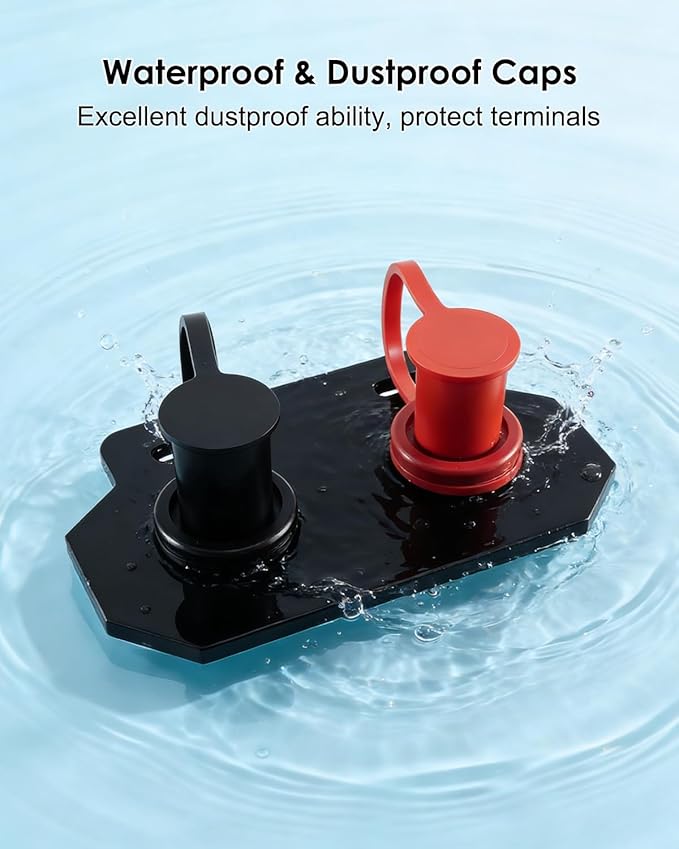 Battery Jump Post Kit, Heavy Duty Charging Post Battery Terminals Relocation Kit Fit for Slingshot S SL SLR Grand Touring 2015-Up, 6 Gauge Cable & Mounting Bracket & M10 Studs Silicone Cover