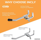 INCLY 50 Pack 2 Inch Pegboard Hooks, 1/4" Heavy Duty Peg Board Hooks Accessories with Rubber Tipped, Peg Board Tool Hangers F