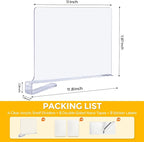 JOY DECOR 8 Pack Acrylic Clear Shelf Dividers for Closets Organizer and Storage Adjustable Vertical Wood Shelf Closet Separat