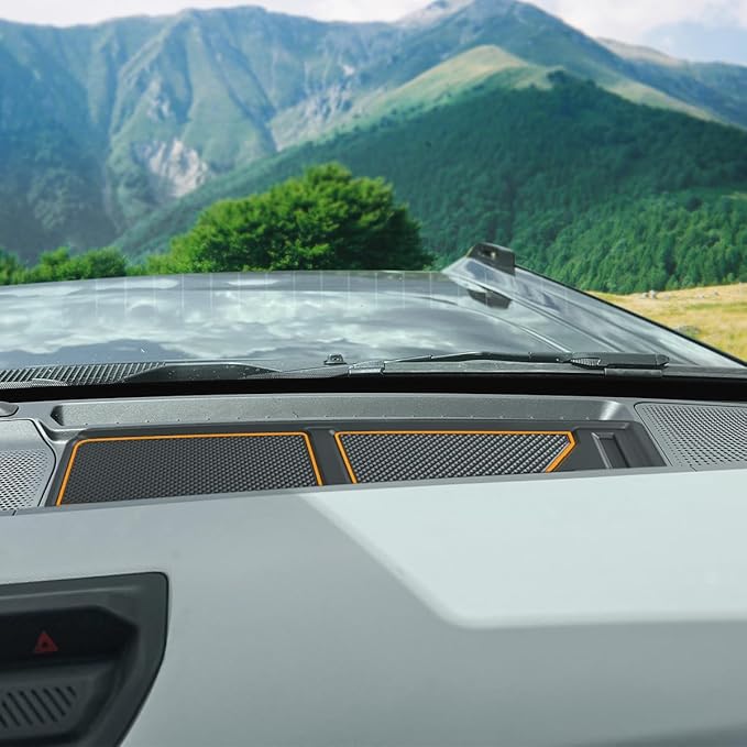 Auovo Dash Cover Tray Fit for Ford Bronco Accessories 2026 2025 2021 2022 2023 2024 Anti-Slip Silicone Dashboard Mat fit Bron