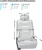 FH Group Car Seat Covers Deluxe Leatherette Automotive Seat Covers Front Seats Only Beige Seat Covers, Airbag Compatible Univ
