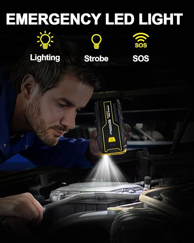Car Jumper Starter 4000A Battery Jump Starter Portable (Engine Up to 7.0L Gas / 5.5L Diesel) 12V Car Battery Charger LED
