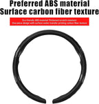 Car Steering Wheel Cover for Land Rover Defender Range Rover Sport Discovery Evoque Carbon Fiber Pattern Protective Cover Black Compatible with 15-inch Wheels Decorative Modification Accessories