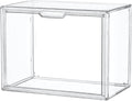 Clear Acrylic Display Case, Stackable Plastic Storage Bins with Magnetic Attraction Lid, Showcase for Cosmetic, Large Figures