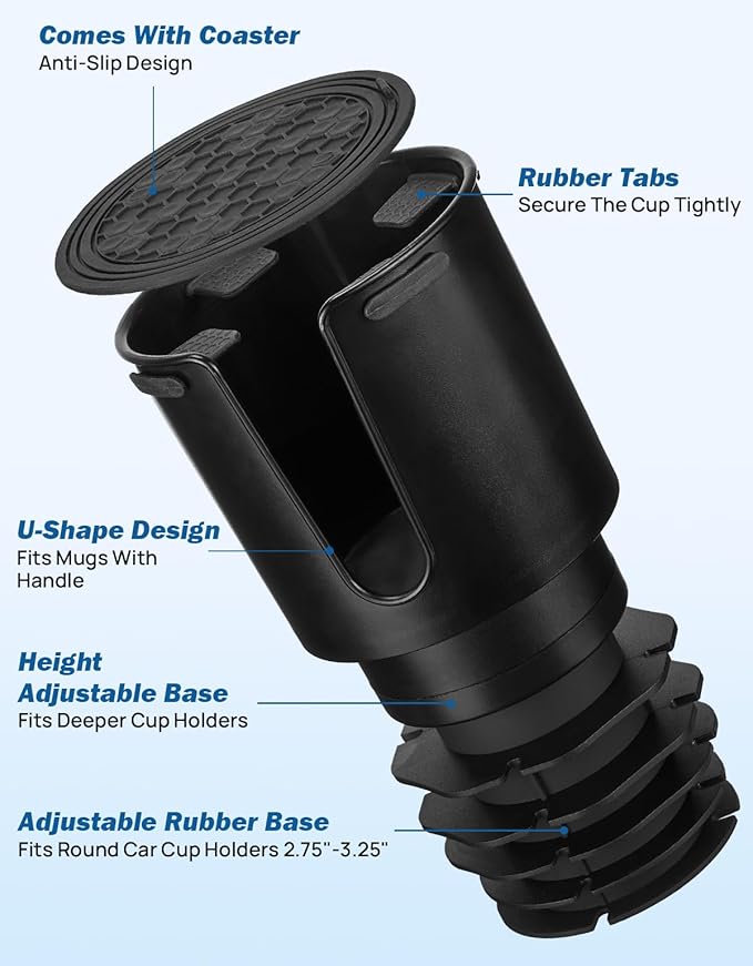 JOYTUTUS Car Cup Holder Expander Compatible with Toyota RAV4 2025 2024 2023 2022 2021 2020 2019,Compatible with Yeti Ramblers