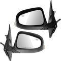 TRQ 2 Piece Driver and Passenger Side Mirror Assembly Set Electric Adjustment Heated No Memory Black Compatible with 2014-201