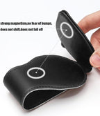 Sunglasses Holder for Car, Leather Glasses Frame, Eyeglass Hanger Card Clip for Car Sun Visor,Sunglasses Holder Compatible with Bronco (White)