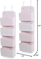 Delta Children GAP babyGap 2-Pack Over the Door Storage Organizer with 4 Pockets, Pink