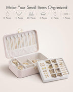 Vlando 2 Layer Jewelry Box,Jewelry Organizer Storage Lockable Earring Organizer Removable Jewelry Tray with Watch Pillow for 