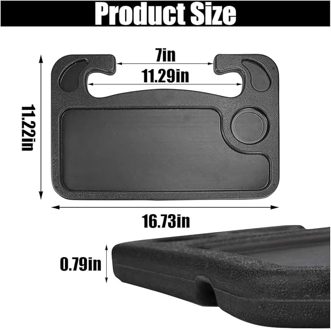 Steering Wheel Tray for Ram 2500/3500 Crew Cab 2019-2024, Portable Auto Laptop Desk Mount Eating Table Driver Food Holder Seat Hook On Accessories