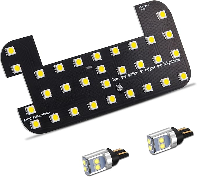LED Light Kit For Toyota 2nd Gen Tacoma,2 Map lights + 1 Rear Dome Light,White Light,Cab Interior Lamp Upgrade Accessories,Fits years 2005,2006,2007,2008,2009,2010,2011,2012,2013,2014,2015