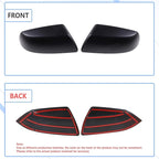 Car Door Rear View Mirror Cover Trim Compatible with Toyota Tundra 2007-2021 Sequoia 2008-2020 Exterior Rearview Mirror Housing Cap Protector Accessories, Only Fit Without Turn Signal Lights Version