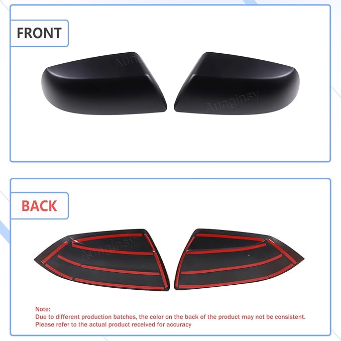 Car Door Rear View Mirror Cover Trim Compatible with Toyota Tundra 2007-2021 Sequoia 2008-2020 Exterior Rearview Mirror Housing Cap Protector Accessories, Only Fit Without Turn Signal Lights Version