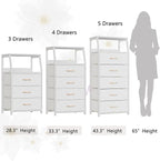 Furnulem Tall 4 Drawers Dresser, Vertical Storage Tower for Bedroom, Hallway, Entryway, Nursery, Closet Organizer, Nightstand