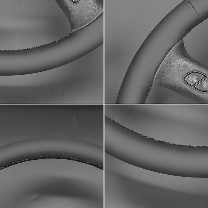 MEWANT Steering Wheel Cover for Chevy Silverado 1500/2500 / 3500 2003-2006 / Silverado 1500 2500HD 3500 Classic/Trailblazer Hand-Stitched Microfiber Leather Steering Wheel Wrap