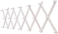 SCUNDA Accordion Wall Hanger with 20 Hooks, Wooden Wall Expandable Coat Rack for Coat, Hats, Baseball Caps, Coffee Mug, Jewel