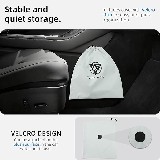 Ludicrous Sunshade for Tesla Model S/3/X/Y Front Windshield Sun Shade Accessories Juniper/Highland Foldable Car Window Sun Blocker with Organizer Bag,Triple-Coated Triple Layer