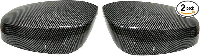Pair Carbon Fiber Pattern Mirror Caps Cover Compatible with GMC Chevrolet Silverado Sierra 1500 2500 HD 3500 HD Avalanche Tahoe 2007-2013 Pick up Replacement for 25788157 25788156