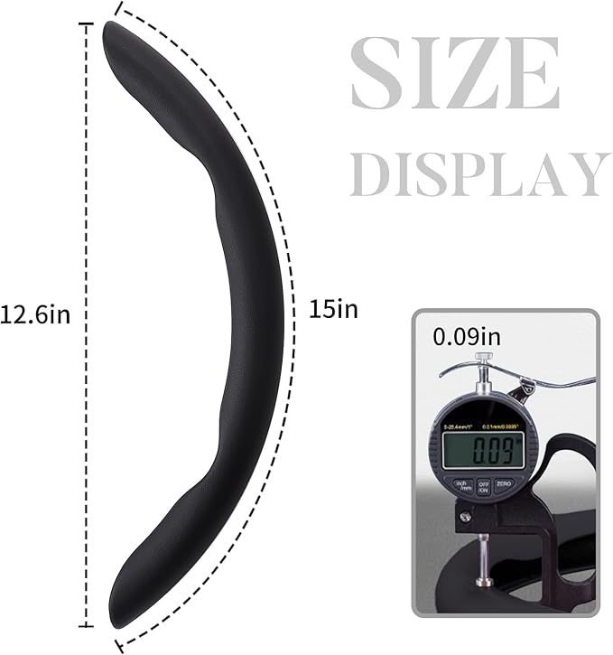 Car Steering Wheel Cover Leather Snap On 3Pcs Set Non-Slip Protector Wrap Steering Wheel Accessories 14.5-15 inch Universal B