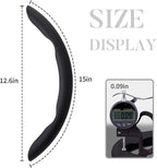 Car Steering Wheel Cover Leather Snap On 3Pcs Set Non-Slip Protector Wrap Steering Wheel Accessories 14.5-15 inch Universal B