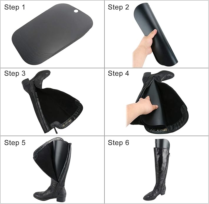 Homend 5 Pairs (10 Sheets) Boot Shaper Form Inserts Boots Tall Support for Women and Men