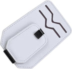 Leather Car Sun Visor Organizer with Sunglass Holder, Multifunctional Eyeglasses Ticket Credit Card Clip and Bills Storage Pocket, Universal Auto Interior Accessories(Grey), 580grey