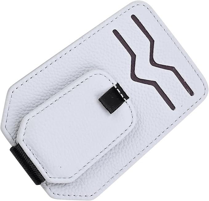 Leather Car Sun Visor Organizer with Sunglass Holder, Multifunctional Eyeglasses Ticket Credit Card Clip and Bills Storage Pocket, Universal Auto Interior Accessories(Grey), 580grey
